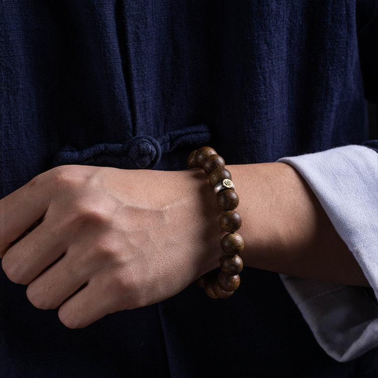 BIUDA Premium Agarwood Zodiac Guardian Bracelet – Personalized Buddhist Wrist Mala with 12 Zodiac Deities