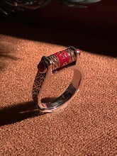 925スターリングシルバー 仏教経文 回転リング|職人手彫り 梵字オーム マニ車リング