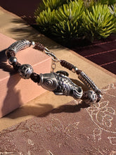 999純銀 鯉 チェーンブレスレット|職人手彫り 登龍門 開運チャームブレスレット