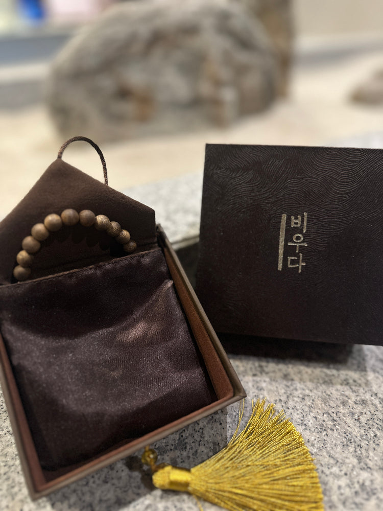 天然野生沈香ブレスレット|無加工 純粋沈香木・仏教 数珠ブレスレット