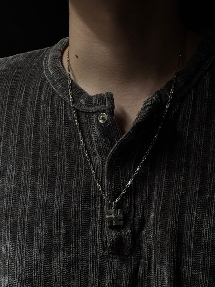 999 Fine Silver Manji Pendant Chain Necklace · Handcrafted Buddhist Swastika Symbol Necklace