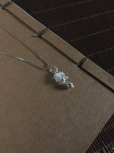 925スターリングシルバー 蓮花ペンダントネックレス|職人手彫り 仏教 蓮モチーフ チェーンネックレス