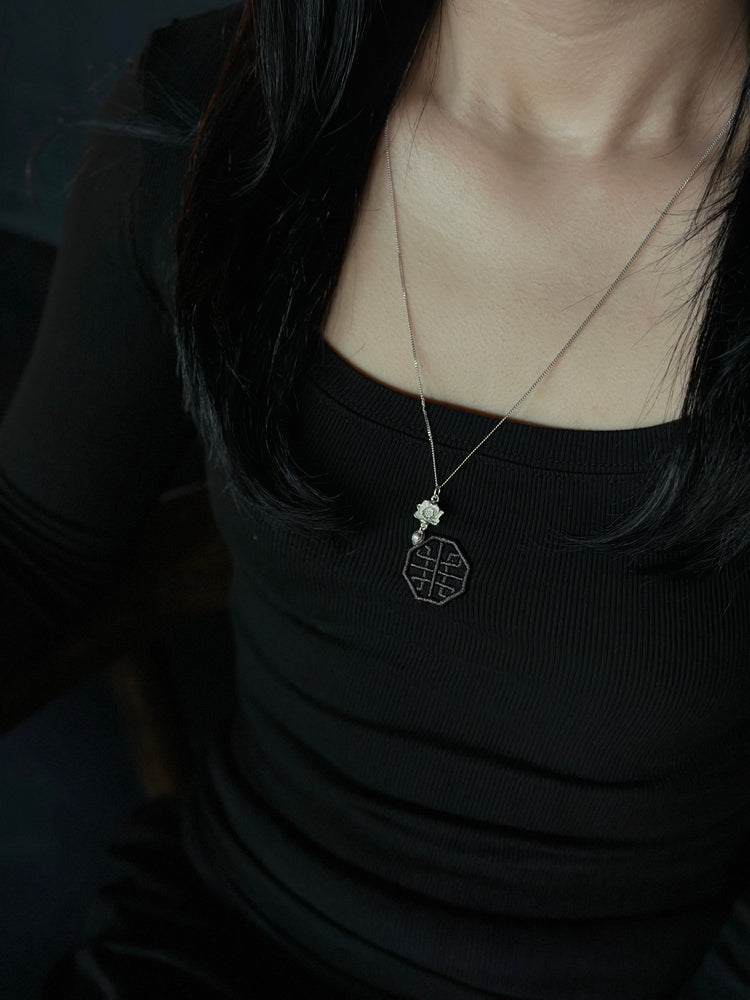 925 Sterling Silver Lotus Pendant Necklace · Handcrafted Buddhist Lotus Chain Necklace