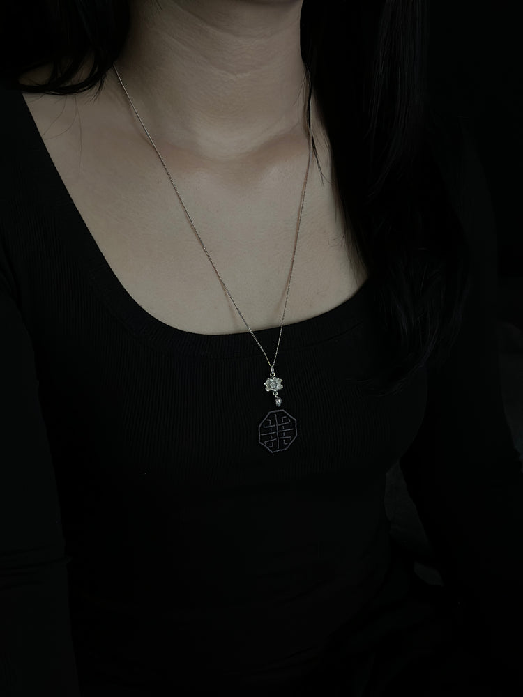 925 Sterling Silver Lotus Pendant Necklace · Handcrafted Buddhist Lotus Chain Necklace