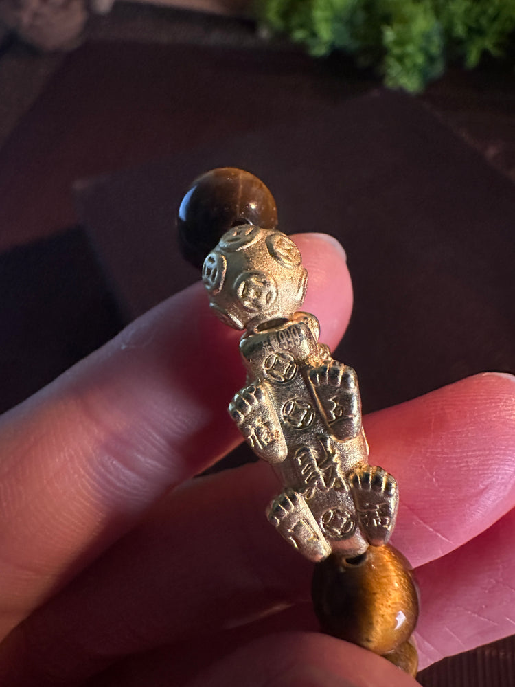 AAA天然翡翠 六字真言ブレスレット｜999純銀・オン マニ ペメ フム・六字大明呪 数珠ブレスレット